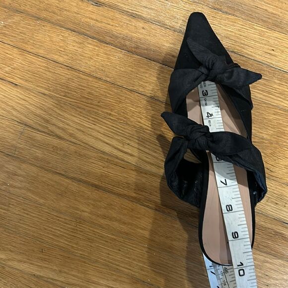 Zara Bow Knotted Kitten Heel Pointed Toe Shoes - Picture 12 of 14